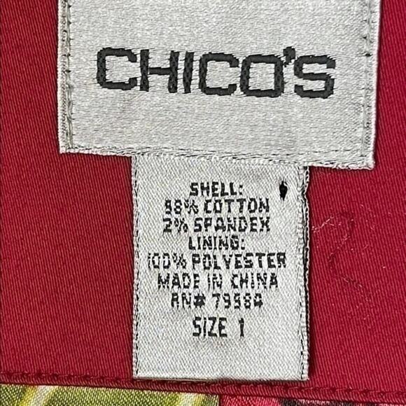 Chico’s Red Button Down Career Office Date Night Jacket NWOT Size 8 - Picture 8 of 11